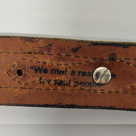 LEATHER MEN'S BELT WESTERN HANDMADE, FILIGREE SILVER BUCKLE, ⭐ CONCHOS Sz 42-46 - Picture 13 of 15